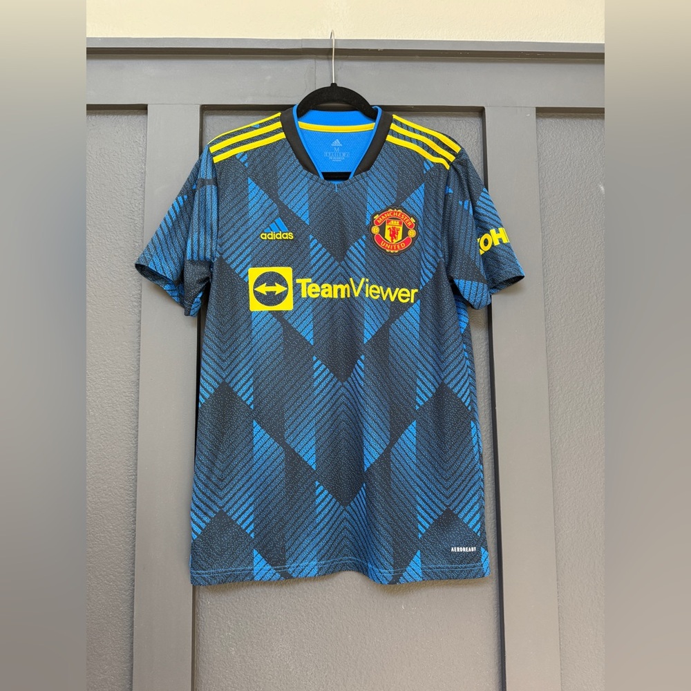 Adidas Manchester United Blue and Yellow Jersey